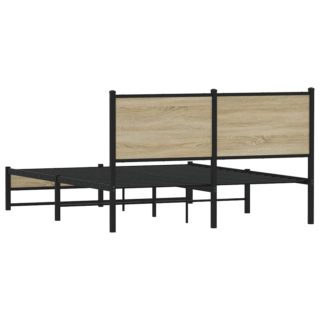 Giroletto senza Materaso in Metallo Rovere Sonoma 150x200 cm | homemem39
