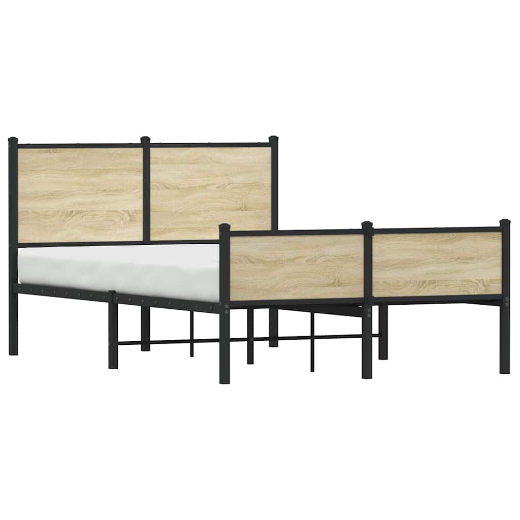 Giroletto senza Materaso in Metallo Rovere Sonoma 120x190 cm