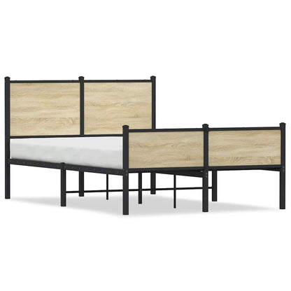 Giroletto senza Materaso in Metallo Rovere Sonoma 120x200 cm | homemem39