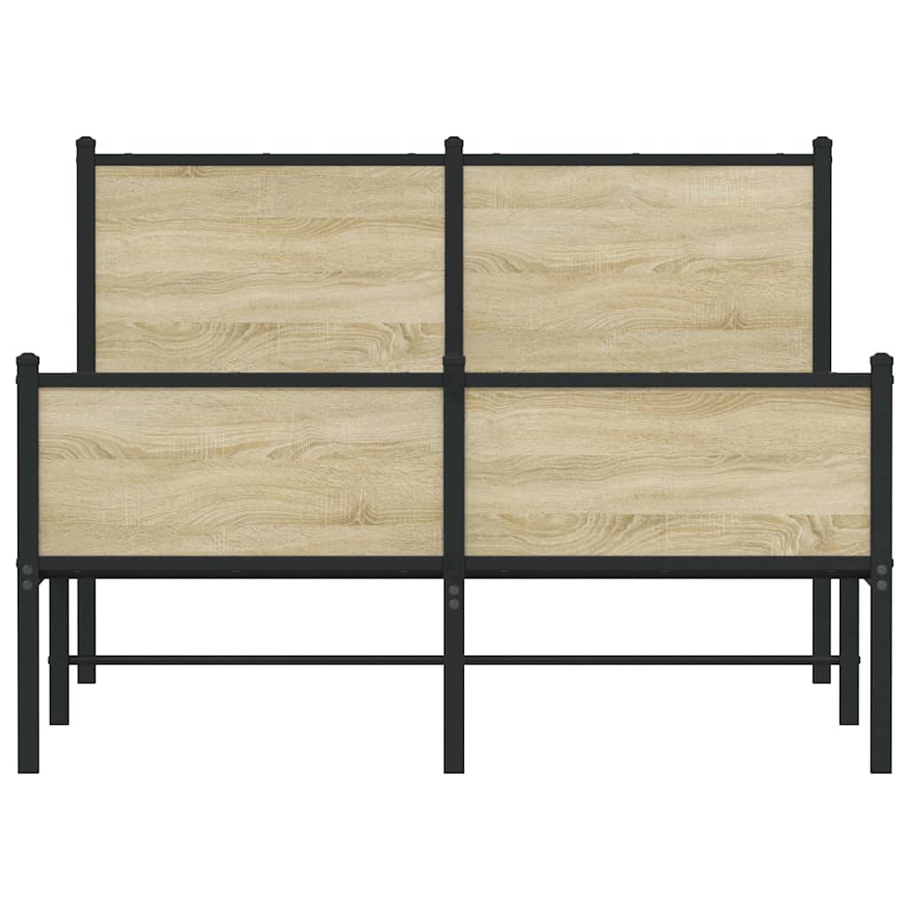 Giroletto senza Materaso in Metallo Rovere Sonoma 120x200 cm | homemem39