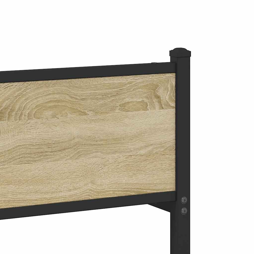 Giroletto senza Materaso in Metallo Rovere Sonoma 120x200 cm | homemem39