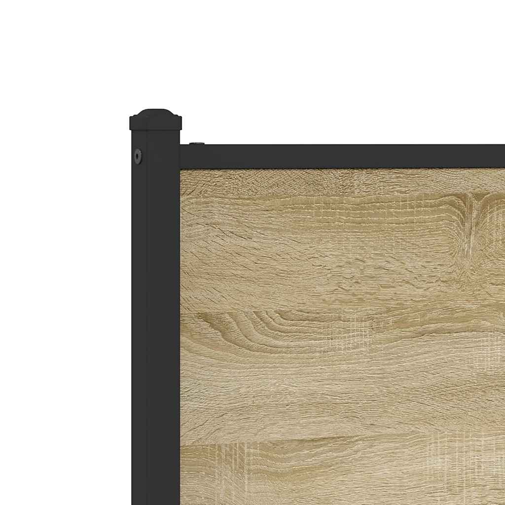 Giroletto senza Materaso in Metallo Rovere Sonoma 120x200 cm | homemem39