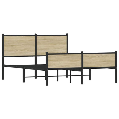 Giroletto senza Materaso in Metallo Rovere Sonoma 140x200 cm | homemem39