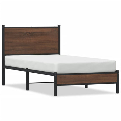 Giroletto senza Materasso in Metallo Rovere Marrone 90x190 cm | homemem39