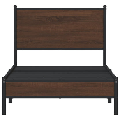 Giroletto senza Materasso in Metallo Rovere Marrone 90x190 cm | homemem39