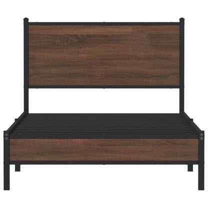 Giroletto senza Materasso in Metallo Rovere Marrone 100x190 cm | homemem39