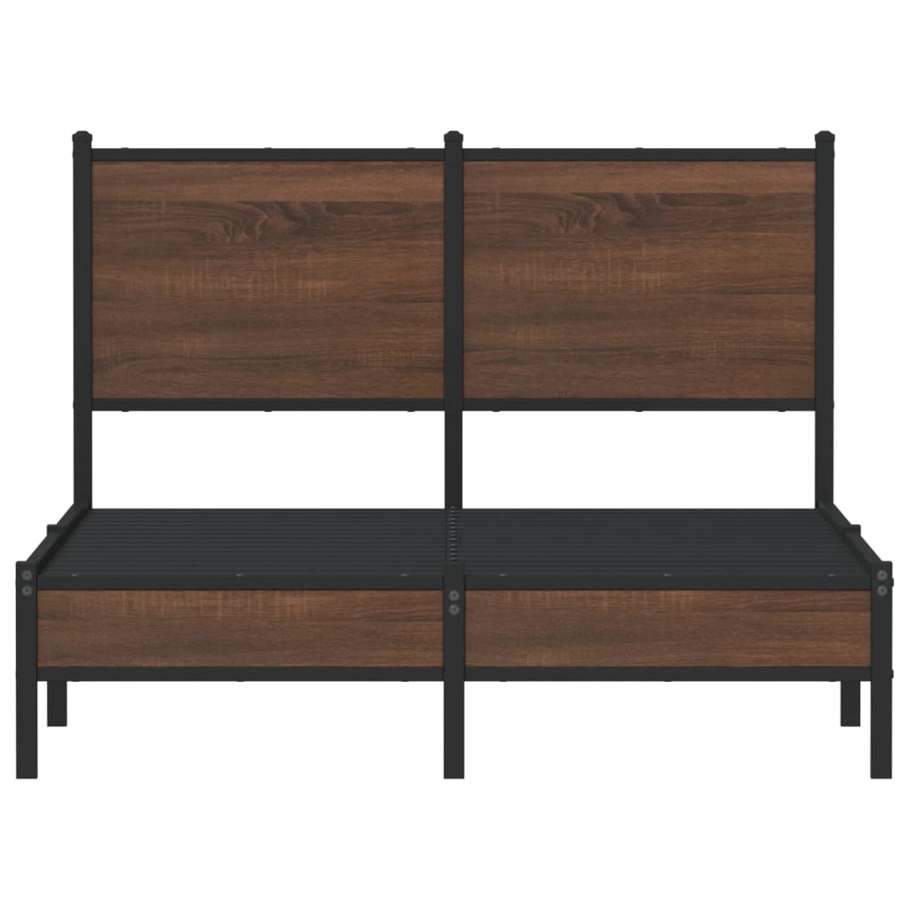 Giroletto senza Materasso in Metallo Rovere Marrone 120x200 cm | homemem39