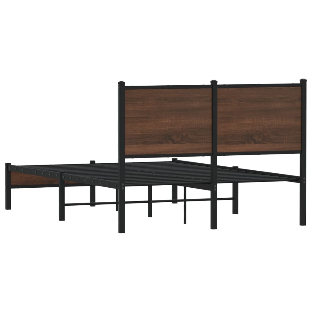 Giroletto senza Materasso in Metallo Rovere Marrone 120x200 cm | homemem39