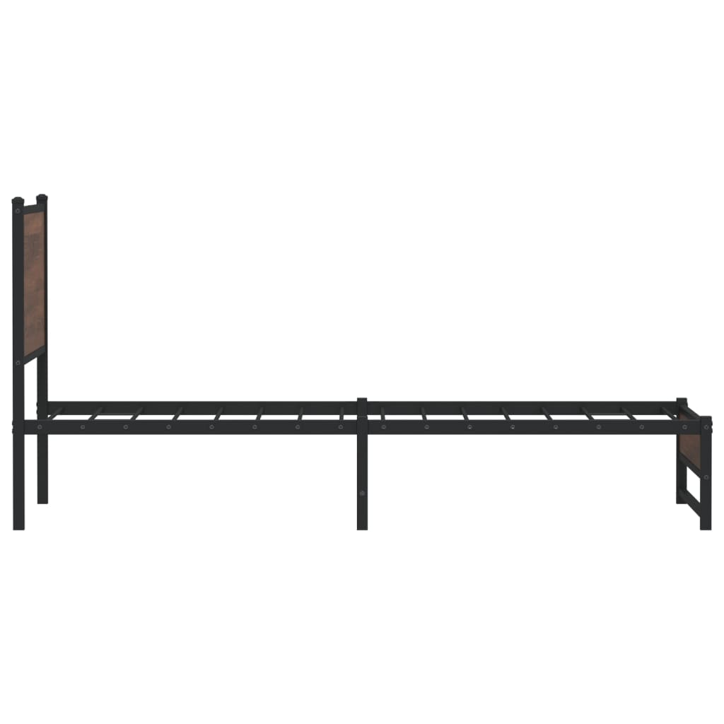 Giroletto senza Materasso in Metallo Rovere Marrone 75x190 cm | homemem39