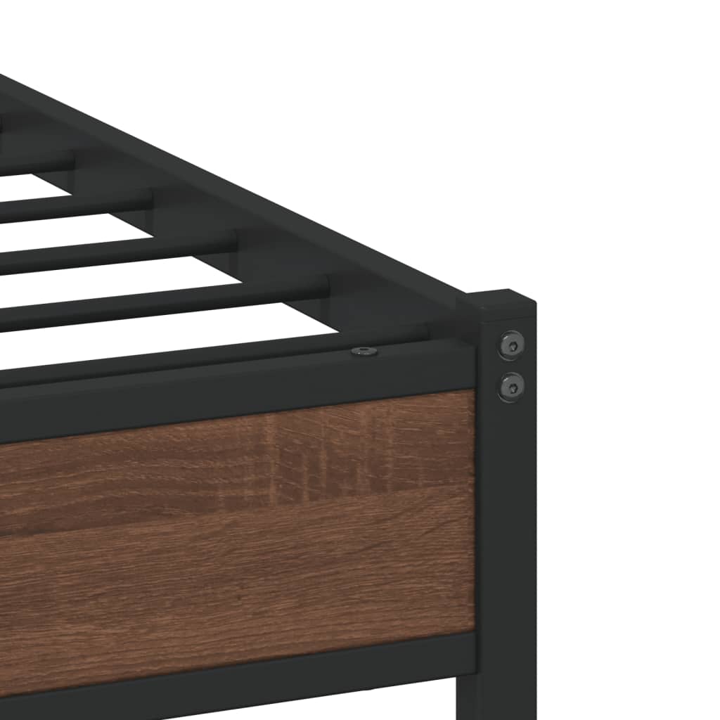 Giroletto senza Materasso in Metallo Rovere Marrone 75x190 cm | homemem39