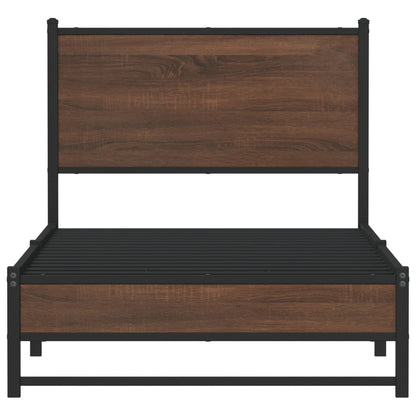 Giroletto senza Materasso in Metallo Rovere Marrone 80x200 cm