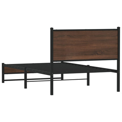 Giroletto senza Materasso in Metallo Rovere Marrone 107x203 cm | homemem39
