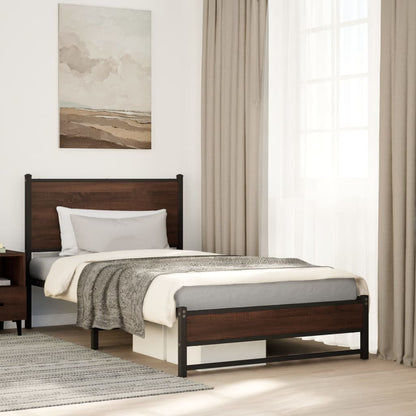 Giroletto senza Materasso in Metallo Rovere Marrone 107x203 cm | homemem39