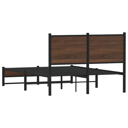 Giroletto senza Materasso in Metallo Rovere Marrone 120x200 cm | homemem39