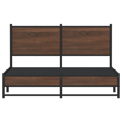 Giroletto senza Materasso in Metallo Rovere Marrone 140x190 cm | homemem39