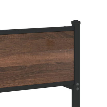 Giroletto senza Materasso in Metallo Rovere Marrone 75x190 cm | homemem39