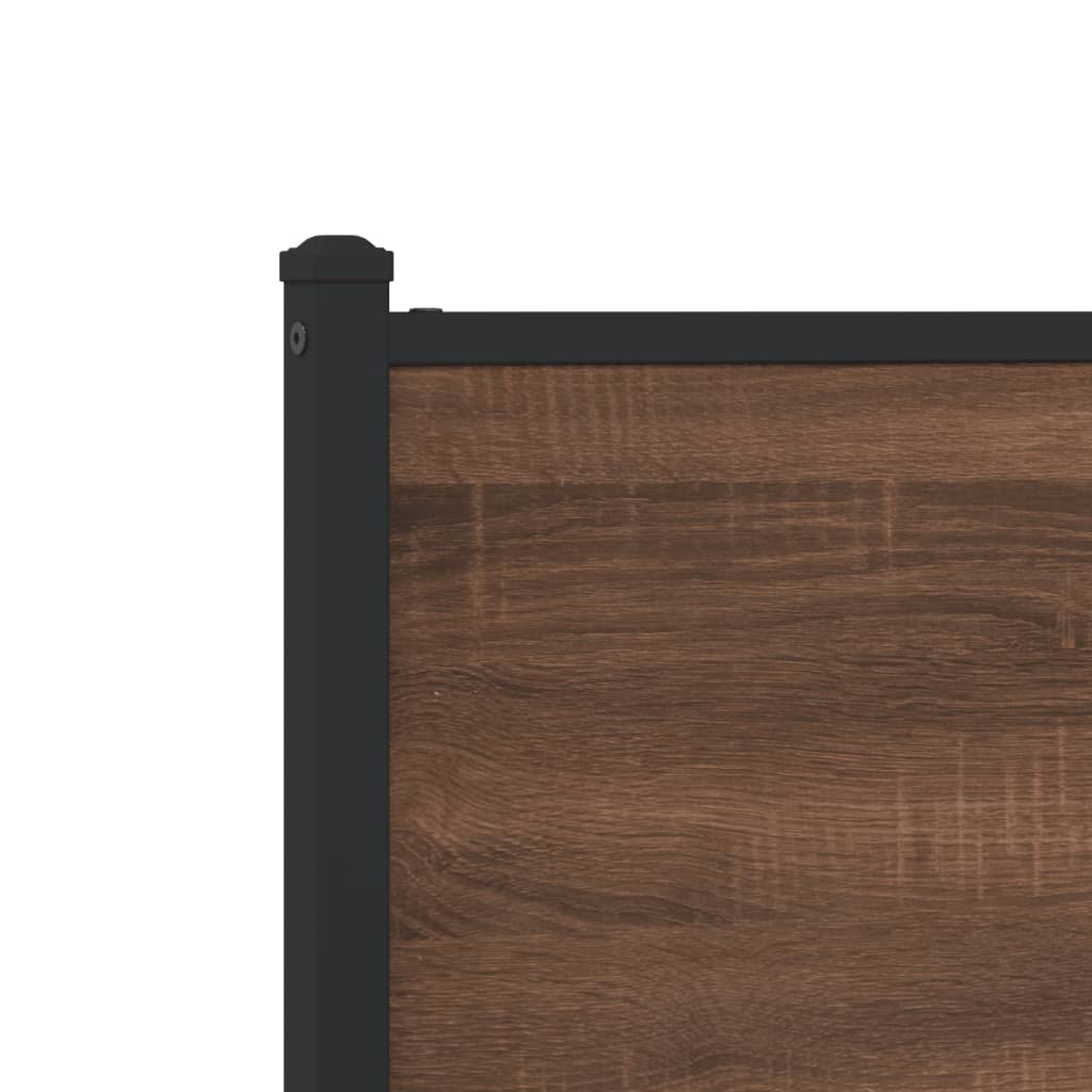 Giroletto senza Materasso in Metallo Rovere Marrone 75x190 cm | homemem39