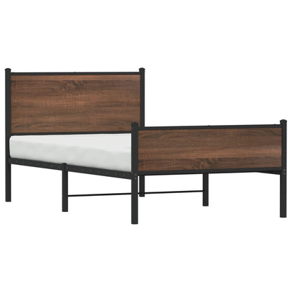 Giroletto senza Materasso in Metallo Rovere Marrone 100x190 cm