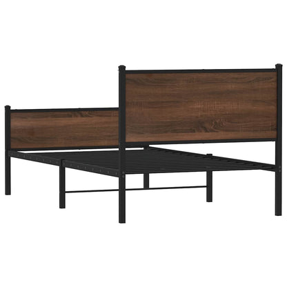 Giroletto senza Materasso in Metallo Rovere Marrone 100x200 cm