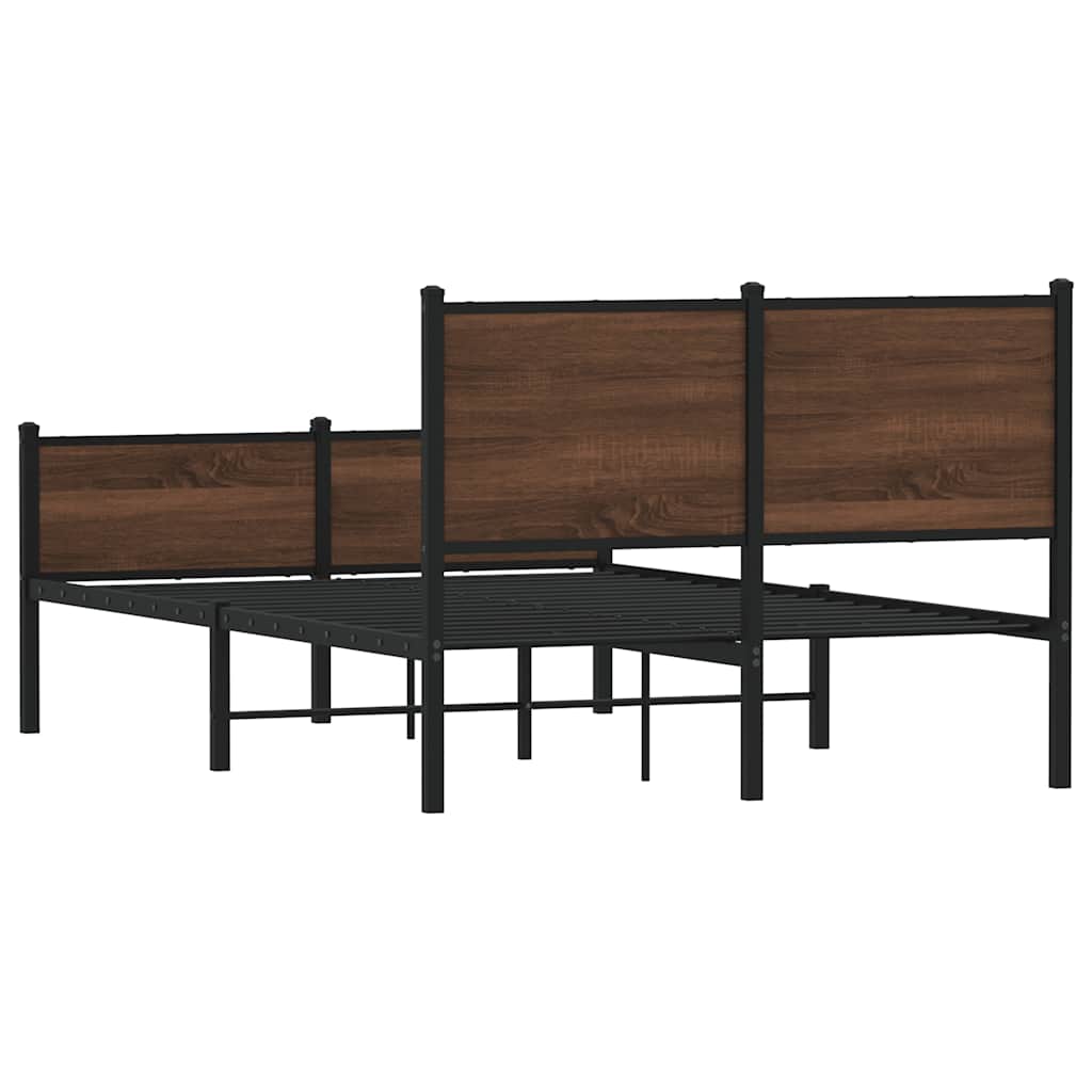 Giroletto senza Materasso in Metallo Rovere Marrone 120x190 cm | homemem39