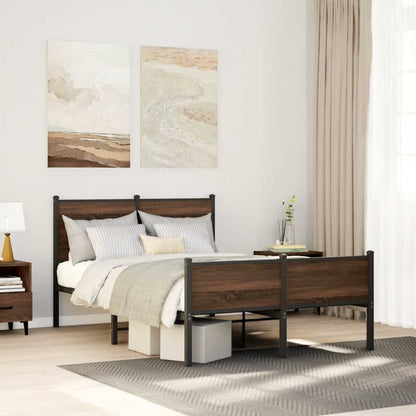 Giroletto senza Materasso in Metallo Rovere Marrone 120x190 cm | homemem39