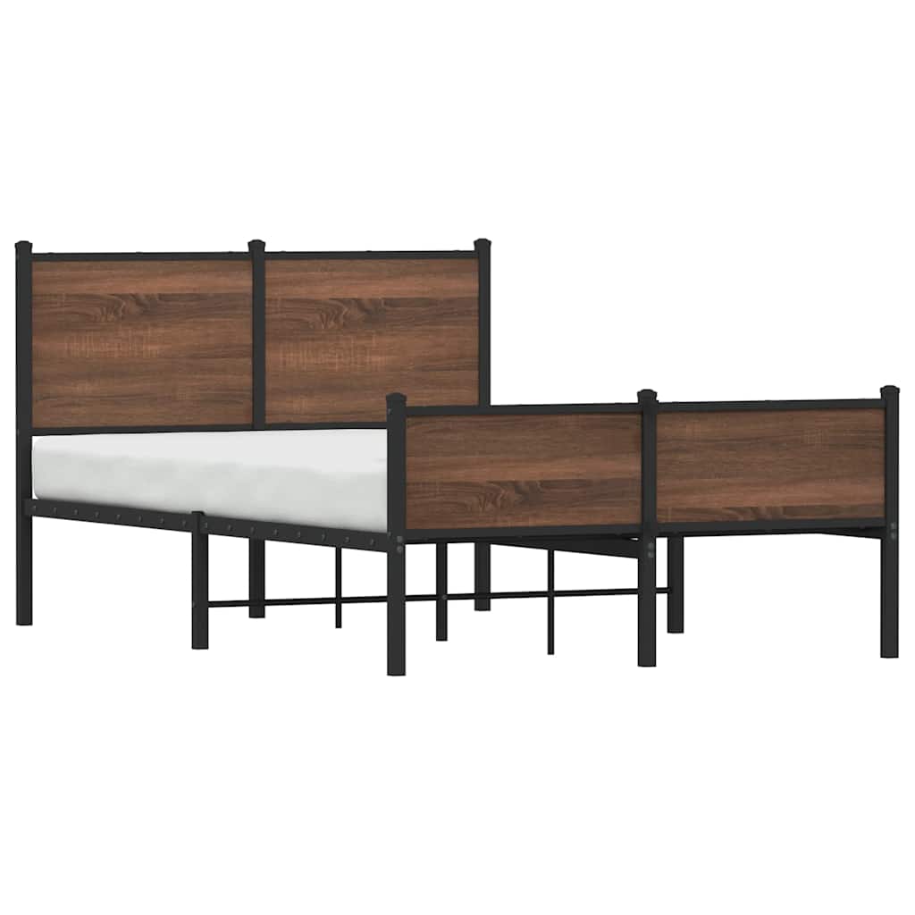 Giroletto senza Materasso in Metallo Rovere Marrone 120x200 cm