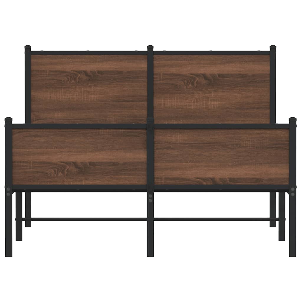 Giroletto senza Materasso in Metallo Rovere Marrone 120x200 cm
