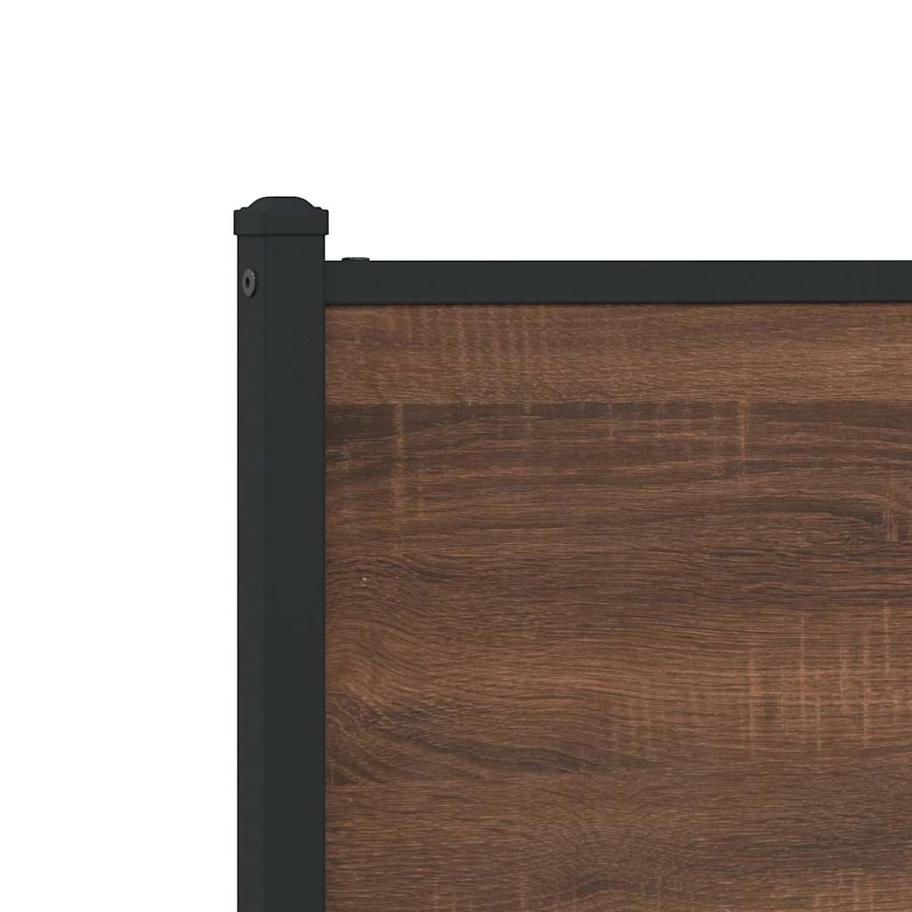Giroletto senza Materasso in Metallo Rovere Marrone 120x200 cm