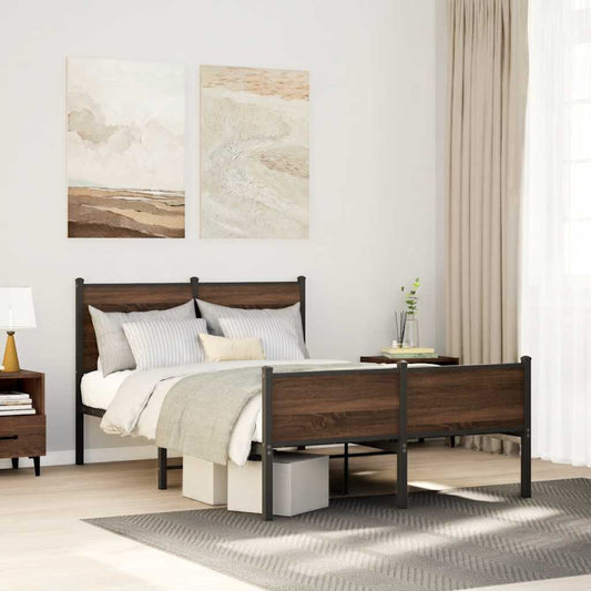 Giroletto senza Materasso in Metallo Rovere Marrone 120x200 cm