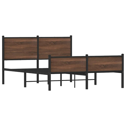 Giroletto senza Materasso in Metallo Rovere Marrone 140x200 cm | homemem39