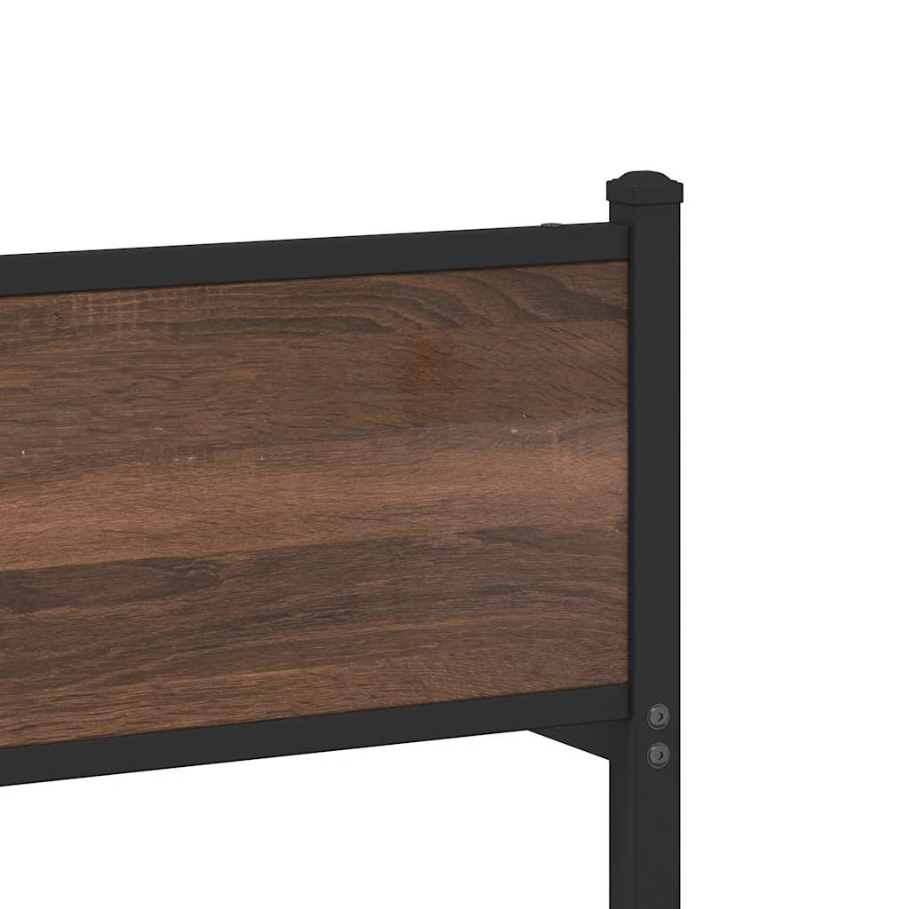 Giroletto senza Materasso in Metallo Rovere Marrone 140x200 cm | homemem39