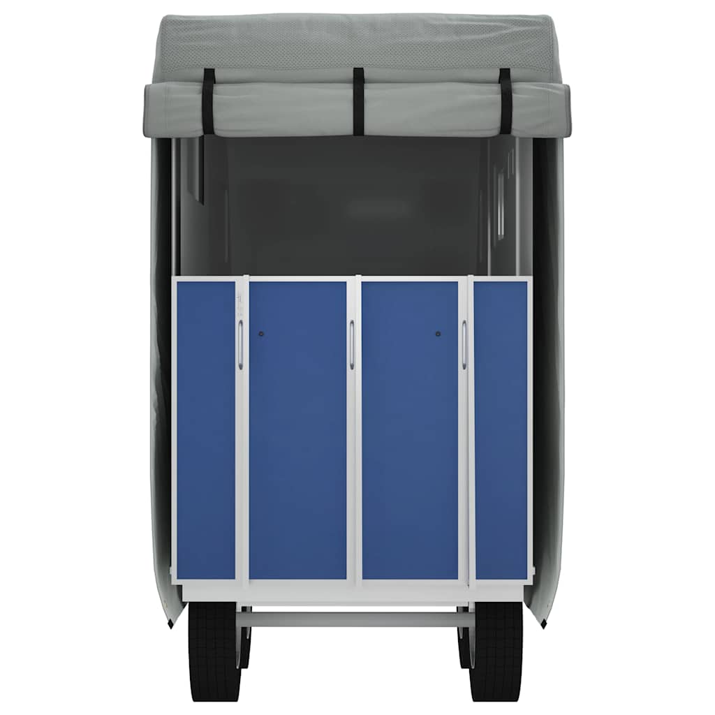 Copertura Rimorchio Cavalli Grigia 376x168x240 cm non Tessuto