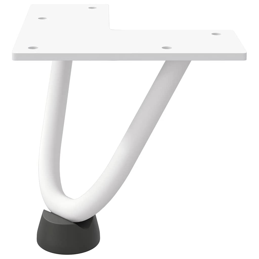 Gambe a forcina per tavolino 4 pz bianche 10 cm