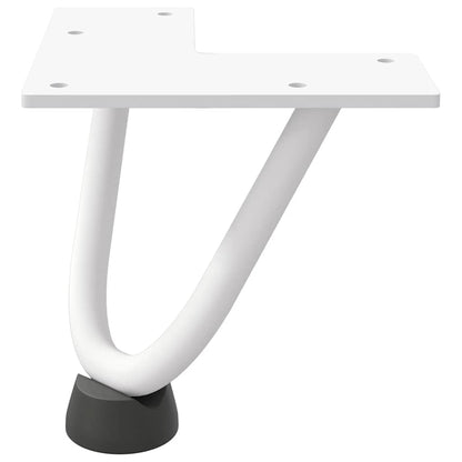 Gambe a forcina per tavolino 4 pz bianche 10 cm