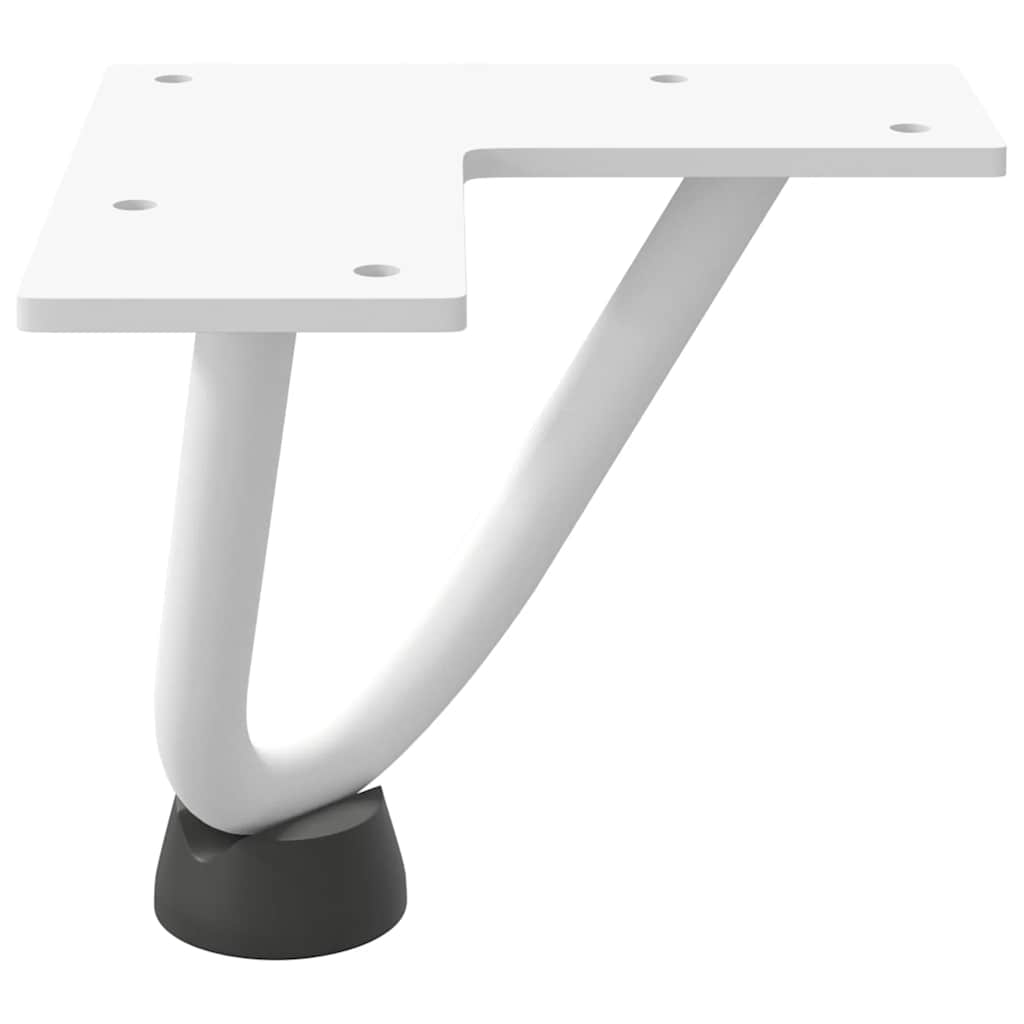 Gambe a forcina per tavolino 4 pz bianche 10 cm