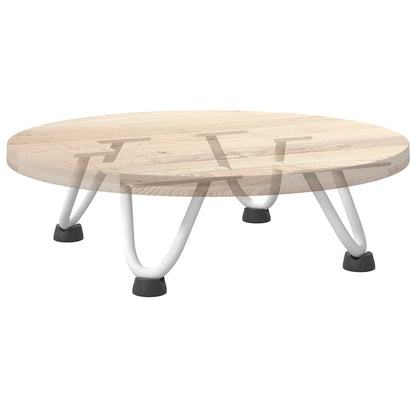 Gambe a forcina per tavolino 4 pz bianche 10 cm in acciaio massiccio