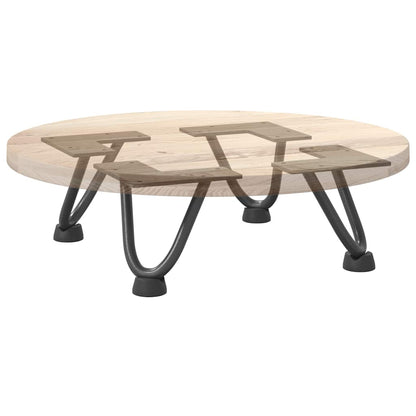 Gambe Tavolo a Forcina 4 pz Antracite 10 cm Acciaio Massiccio - homemem39