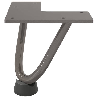 Gambe Tavolo a Forcina 4 pz 10 cm Acciaio Massiccio - homemem39