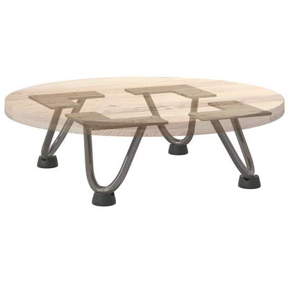 Gambe Tavolo a Forcina 4 pz 10 cm Acciaio Massiccio - homemem39
