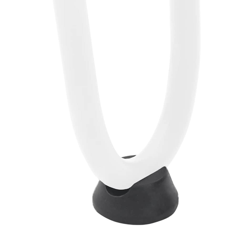 Gambe per Tavolo a Forcina 4 pz Bianco 20 cm Acciaio Massiccio - homemem39