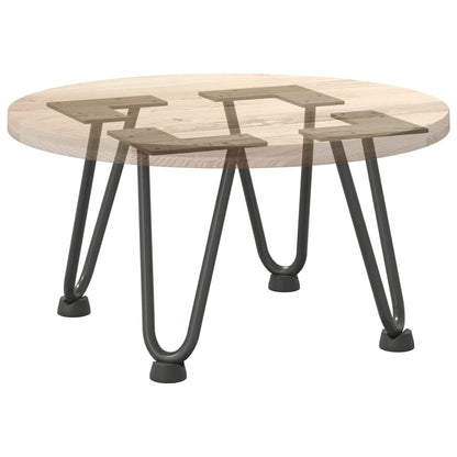 Gambe a forcina per tavolino 4 pz antracite 20 cm acciaio massiccio