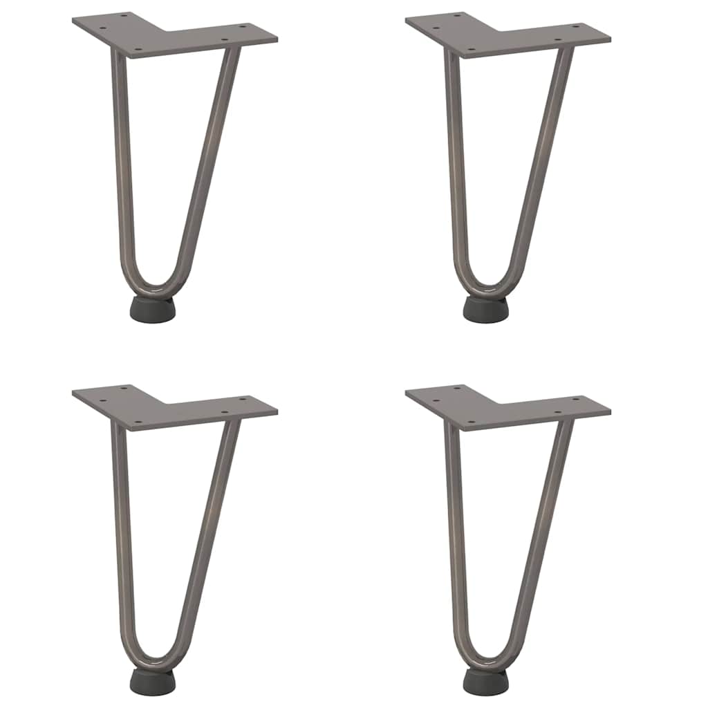 Gambe Tavolo a Forcina 4 pz 20 cm Acciaio Massiccio - homemem39