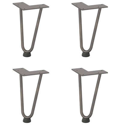 Gambe Tavolo a Forcina 4 pz 20 cm Acciaio Massiccio - homemem39