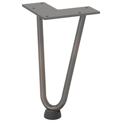 Gambe Tavolo a Forcina 4 pz 20 cm Acciaio Massiccio - homemem39