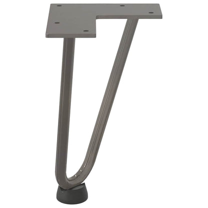Gambe Tavolo a Forcina 4 pz 20 cm Acciaio Massiccio - homemem39