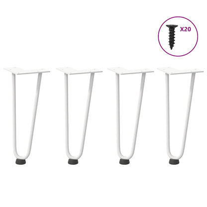 Gambe a forcina per tavolino 4 pz bianche 30 cm