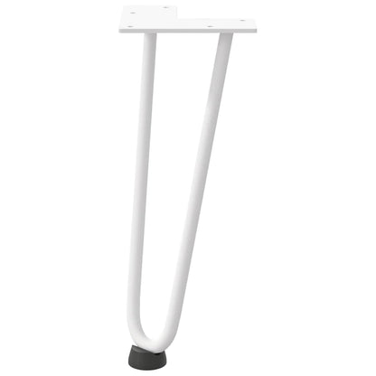Gambe a forcina per tavolino 4 pz bianche 30 cm