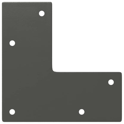 Gambe a forcina per tavolino 4 pz antracite 30 cm acciaio massiccio - homemem39