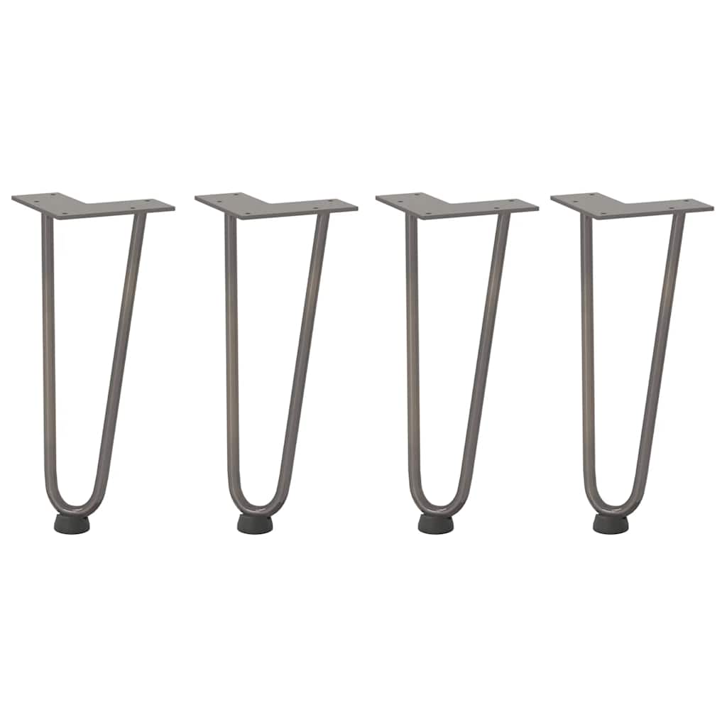 Gambe Tavolo a Forcina 4 pz 30 cm Acciaio Massiccio