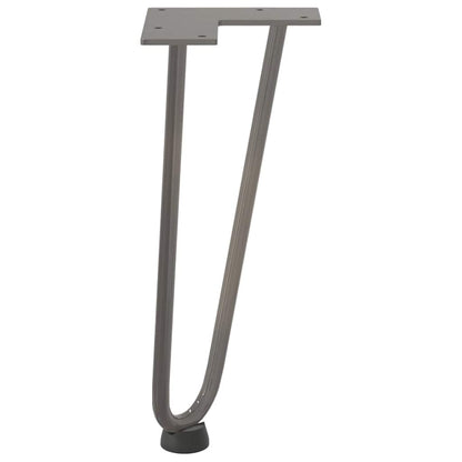 Gambe Tavolo a Forcina 4 pz 30 cm Acciaio Massiccio